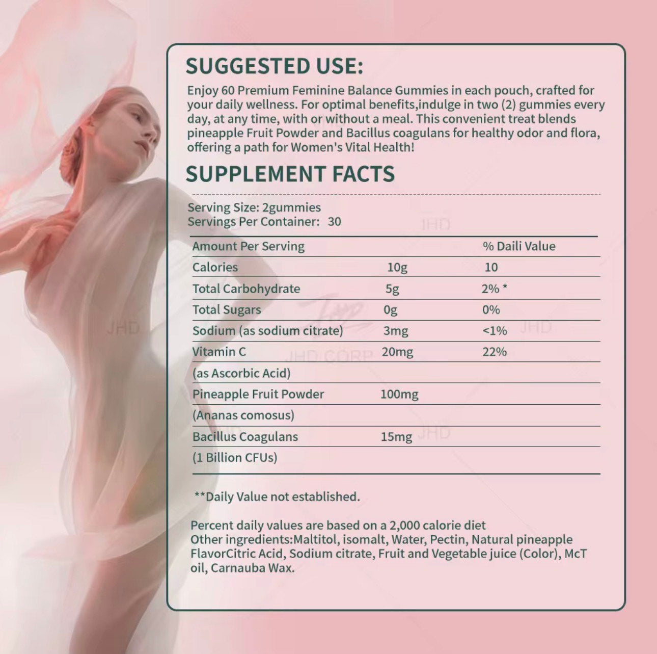 Nordic Feminine Balance Gummies - Hawaiian Pineapple