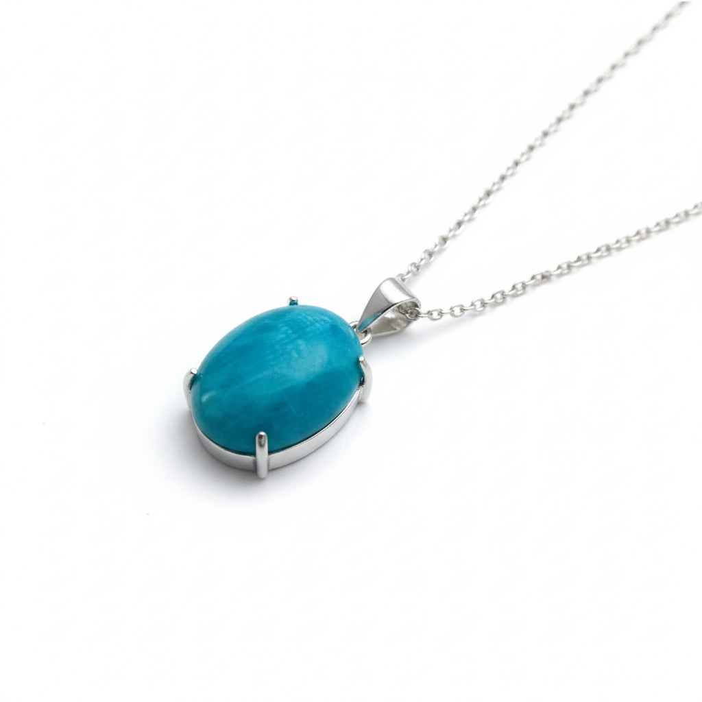 Enhanced Amazonite Pendant Necklace