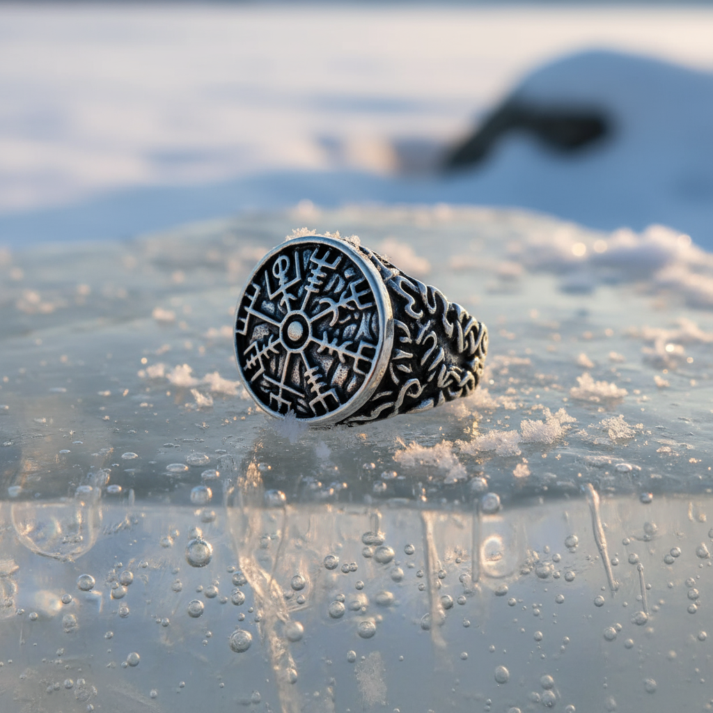 Viking Vegvisir Ring-The Compass of the North