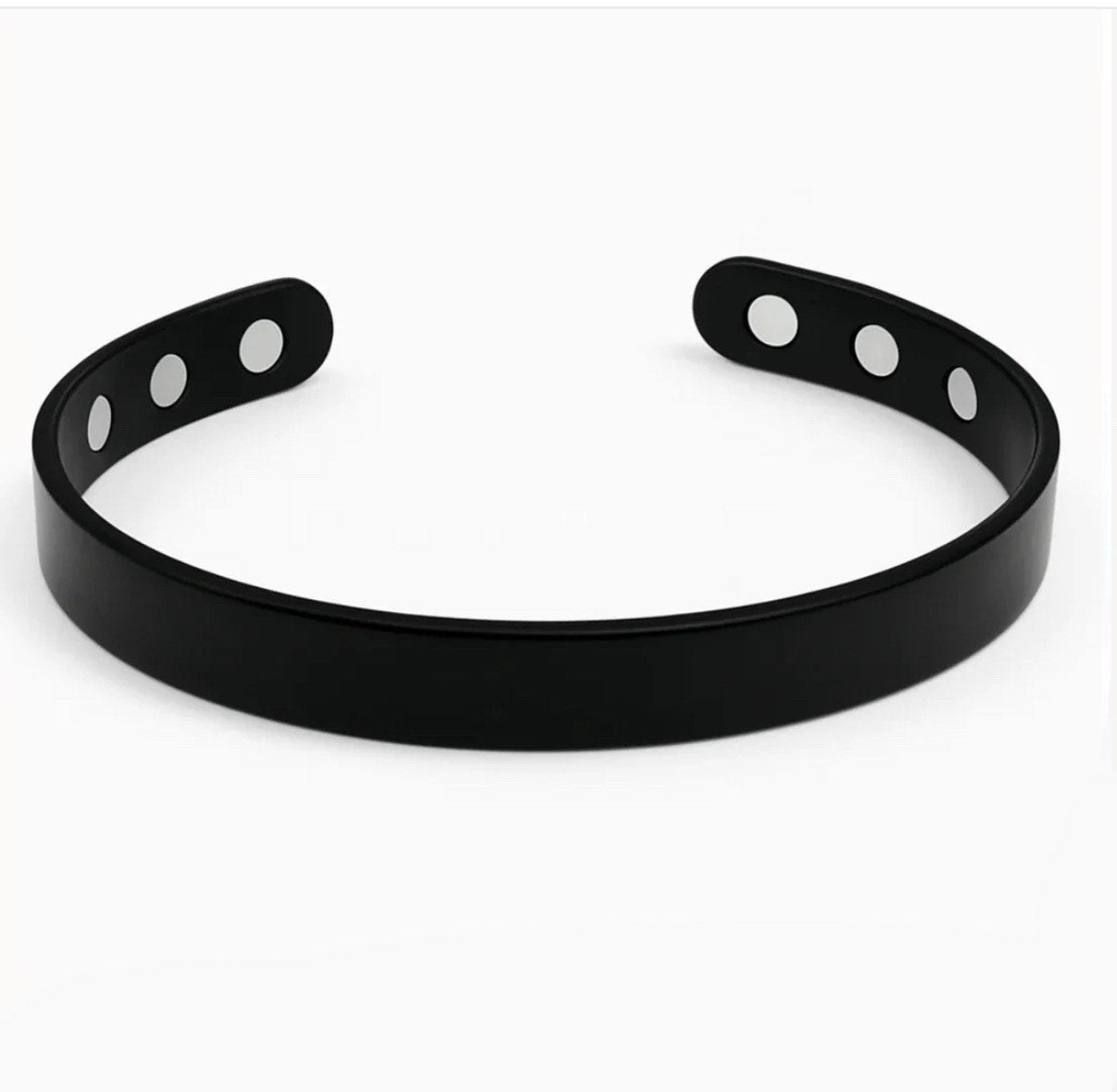 Magnetic Copper Bangle Bracelet/Black