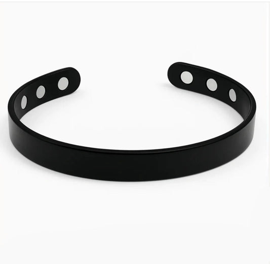 Magnetic Copper Bangle Bracelet/Black