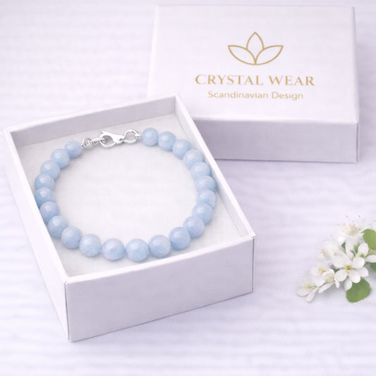 Akvamarin Armband - Handgjort i Sverige