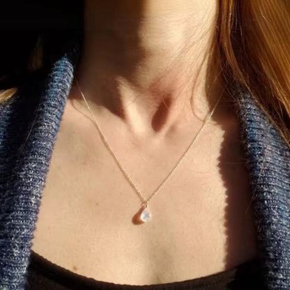 Celestial Grace Rainbow Moonstone Pendant