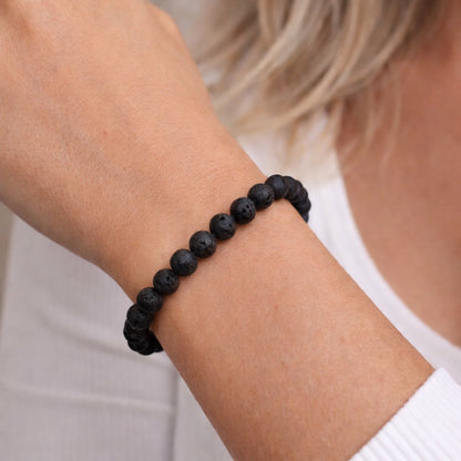 Lava sten Armband - Handgjort i Sverige