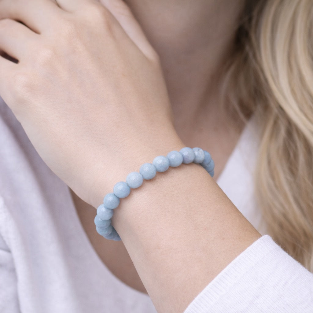 Akvamarin Armband - Handgjort i Sverige