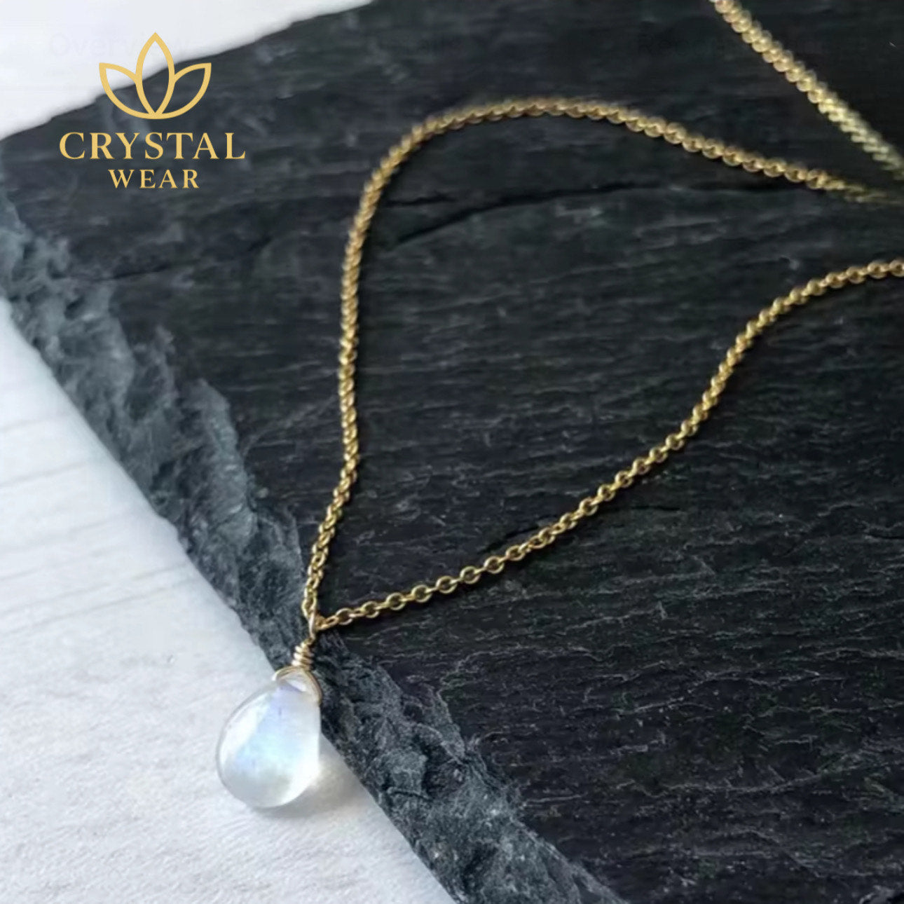 Celestial Grace Rainbow Moonstone Pendant