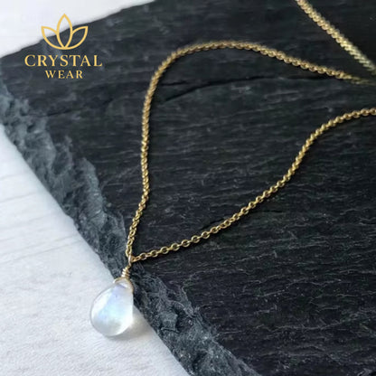 Celestial Grace Rainbow Moonstone Pendant