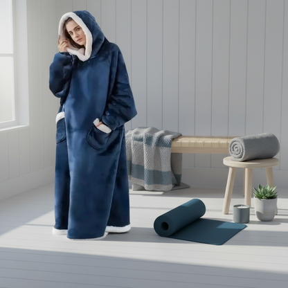 Nordic zen blue blanket authentic style