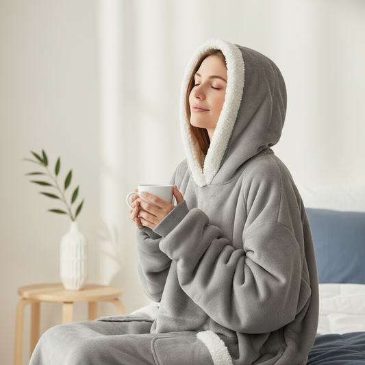 Nordic zen gray blanket square