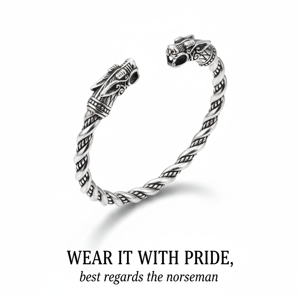 Produktbild med vridet vikingarmband