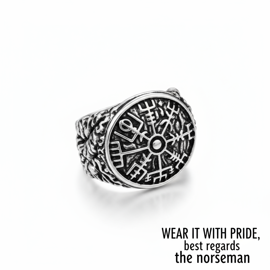 Viking Vegvisir Ring-The Compass of the North