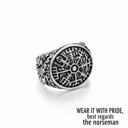 Viking Vegvisir Ring-The Compass of the North