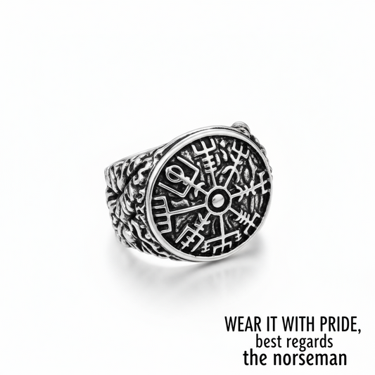 Viking Vegvisir Ring-The Compass of the North